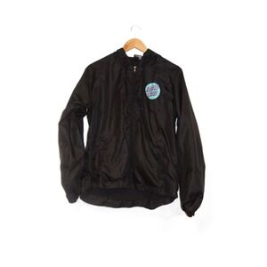 Santa Cruz Skateboards Black Windbreaker Jacket Retro Logo Size M